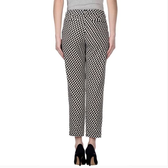 Joie Rosmira Black and White Houndstooth Design Ankle Trousers Size 4 - Picture 6 of 6
